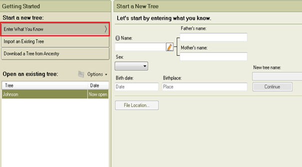 Creating, Importing, or Downloading a Tree with FTM 2017 for Windows